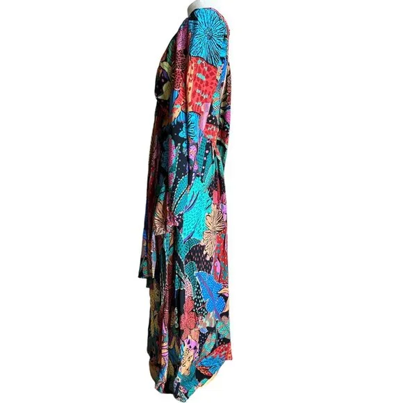 Farm Rio Cool Leopard Maxi Dress in Multicolor Medium Womens Long Gown - Picture 7 of 15